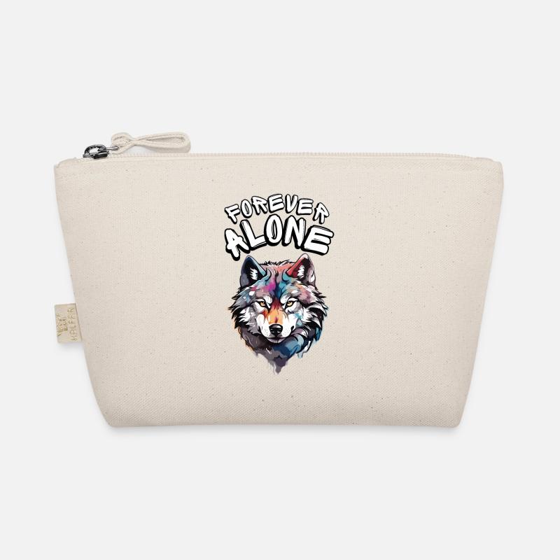 Un portrait de loup coloré avec un message Trousse biologique