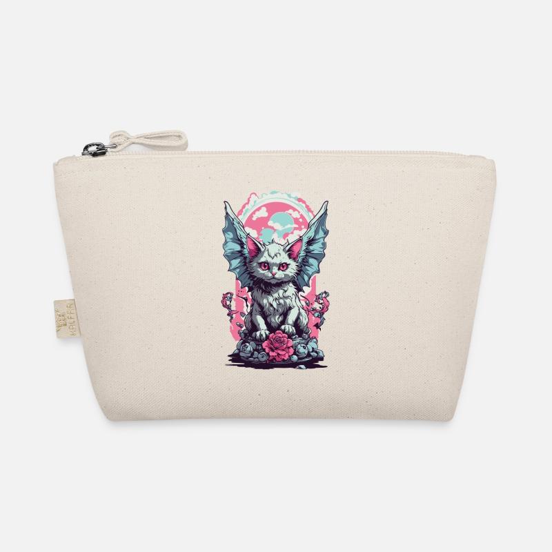 Winged Goth Cat Pastel Gothic Aesthetic Organic Pouch