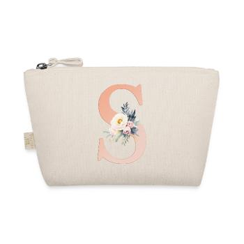 S monogramme, Floral, Boho - Trousse biologique - nature - Devant