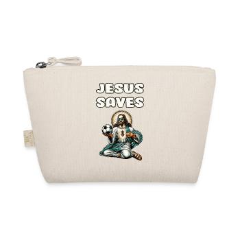 Jesus Soccer Gift Funny Soccer God Jesus Quote - Organic Pouch - nature - Front