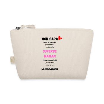 Annonce grossesse Cadeau Futur Papa - Trousse biologique - nature - Devant