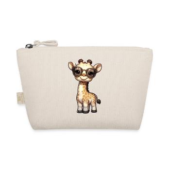 Niedliche Giraffe gezeichnete Giraffe Giraffen Geschenk - Bio-Täschchen - Natur - Vorne