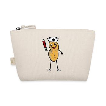 Peanut Nurse Professions Job Caregiver Doctor - Organic Pouch - nature - Front