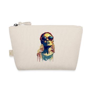 Beautiful female paint art Face colorful woman - Organic Pouch - nature - Front