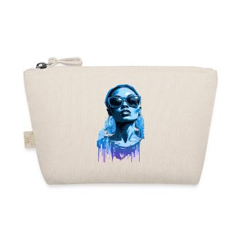 Beautiful female paint art Face colorful woman - Organic Pouch - nature - Front