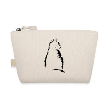 Cat, Cat Motif - Organic Pouch - nature - Front