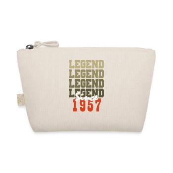 Vintage 67th Birthday Gift Born One Month from 1957 - Organic Pouch - nature - Front
