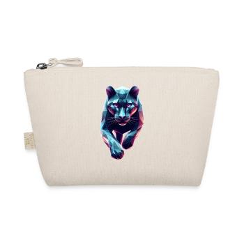 Blauer Panther Geometrisches Origami 3D - Bio-Täschchen - Natur - Vorne