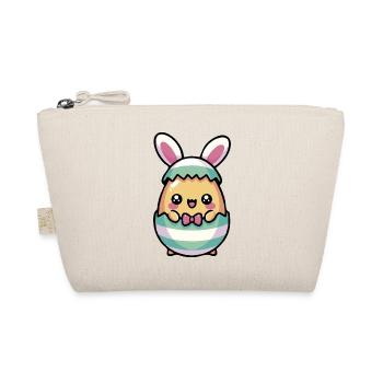 Cute Chibi Easter Bunny in a Egg - Organic Pouch - nature - Front