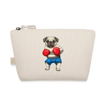 Pug Boxer Boxing Gloves Boxing - Organic Pouch - nature - Front