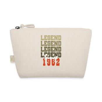 Vintage 62nd Birthday Gift Born One Month from 1962 - Organic Pouch - nature - Front
