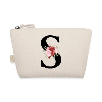 Lettre S floral rouge - Trousse biologique - nature - Devant