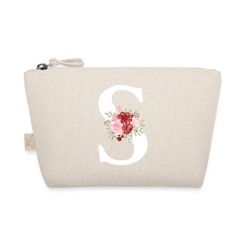Lettre S floral rouge - Trousse biologique - nature - Devant
