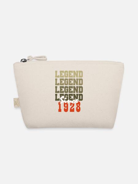 Vintage 96th Birthday Gift Born One Month from 1928 - Organic Pouch - nature - Front