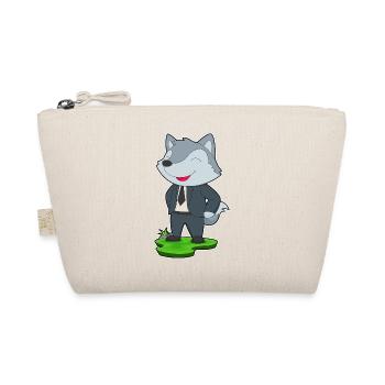 Wolf Groom Tie Wedding - Organic Pouch - nature - Front