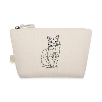 Cat_ one line drawing - Organic Pouch - nature - Front