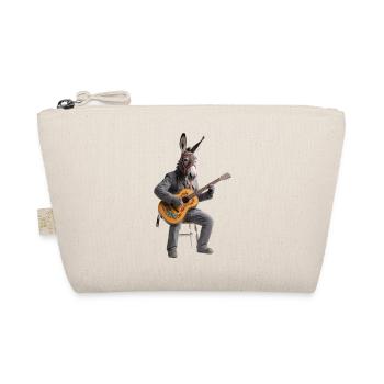Graue Esel-Gitarre - Bio-Täschchen - Natur - Vorne