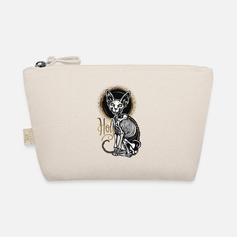 Cat Sphinx Skeleton Tattoo Organic Pouch