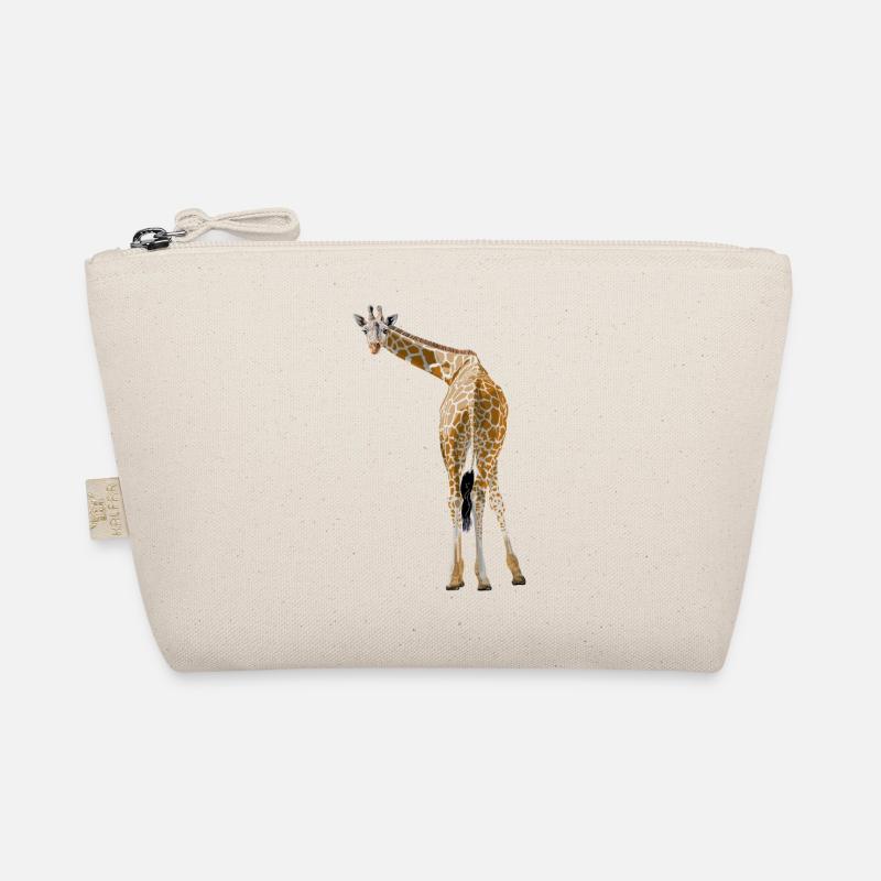 Giraffe grüßt aus der Savanne - Bio-Täschchen - Natur