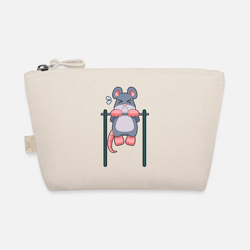 Mouse Bodybuilder Pull-Up Fitness Organic Pouch