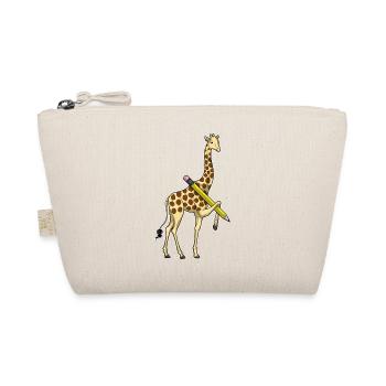 Giraffe Student Pencil School - Organic Pouch - nature - Front