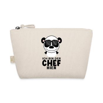 Chef Spruch Anführer Panda Motiv - Bio-Täschchen - Natur - Vorne