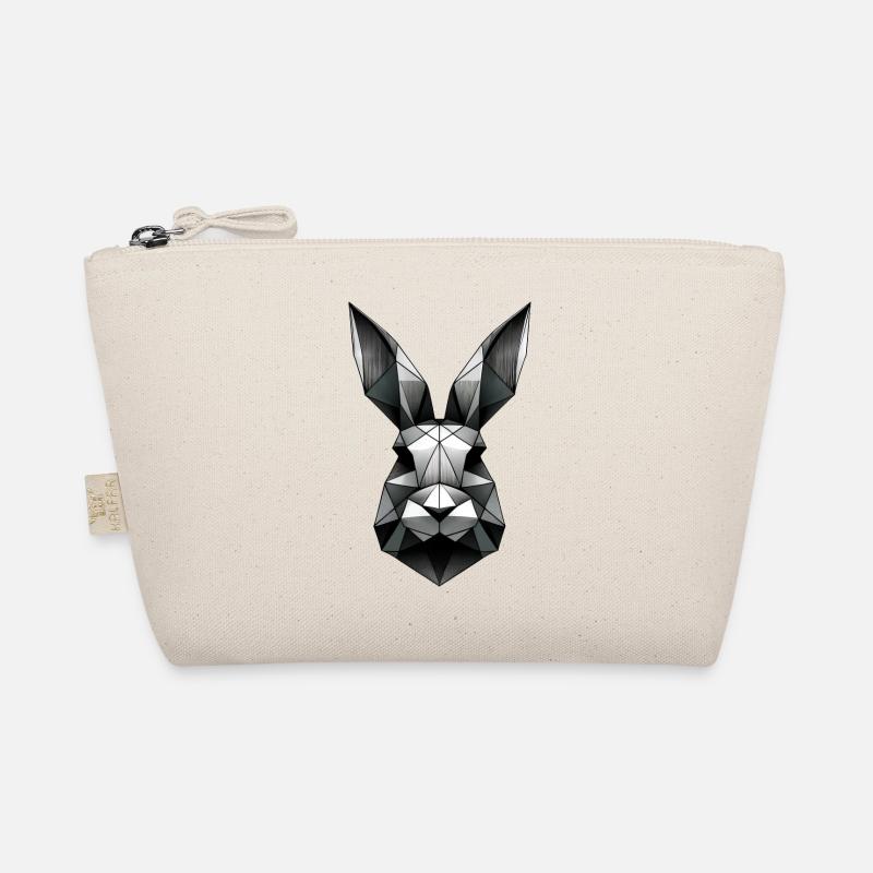Geometrischer Hase Polygon Kaninchen Design - Bio-Täschchen - Natur