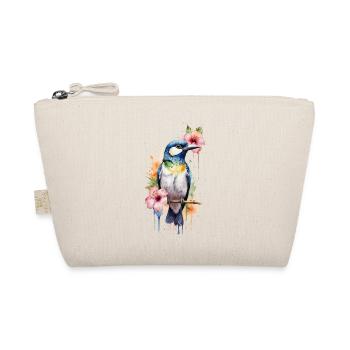 Watercolor Symphony: Bird Among Blooms - Organic Pouch - nature - Front