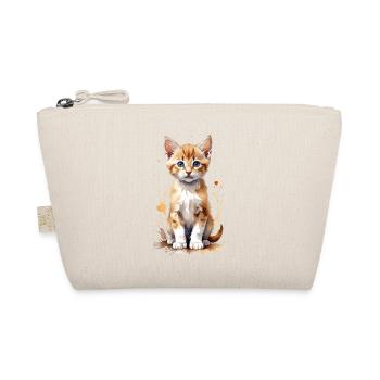Pawsitively Precious: A Watercolor Kitten - Organic Pouch - nature - Front
