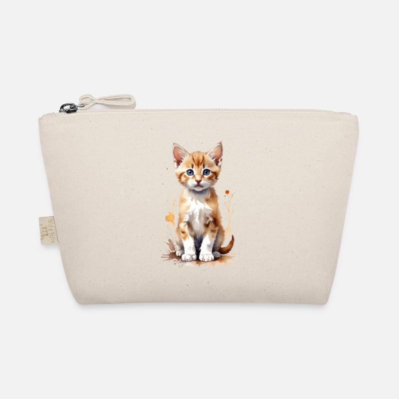 Pawsitively Precious: A Watercolor Kitten Organic Pouch