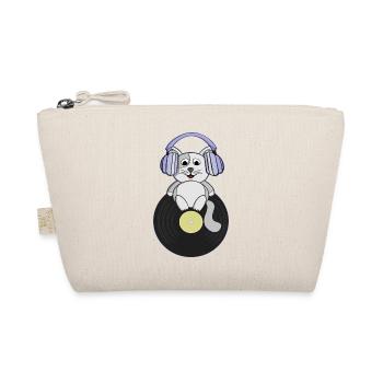 Nostalgic kitten who loves vinyl records - Organic Pouch - nature - Front