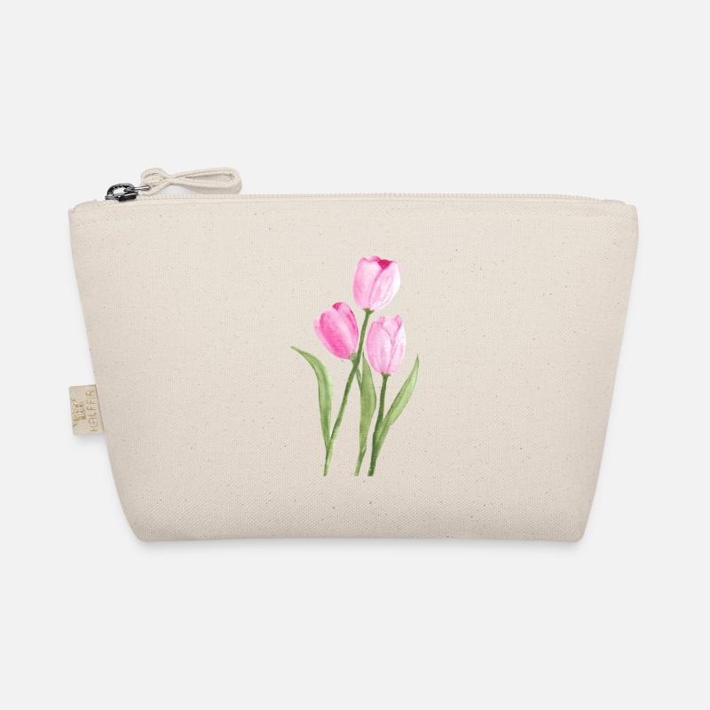rosa Tulpen Bio-Täschchen