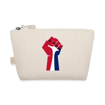 Le poing levé (rouge, blanc, bleu) - Trousse biologique - nature - Devant