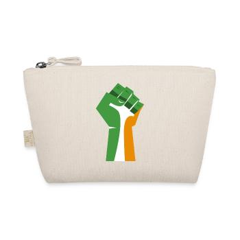 The Raised Fist (Green, White, Orange) - Organic Pouch - nature - Front