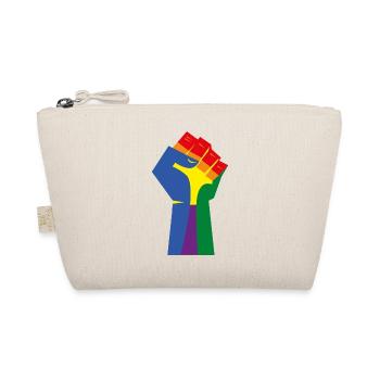 The Raised Fist (Rainbow Colors) - Organic Pouch - nature - Front