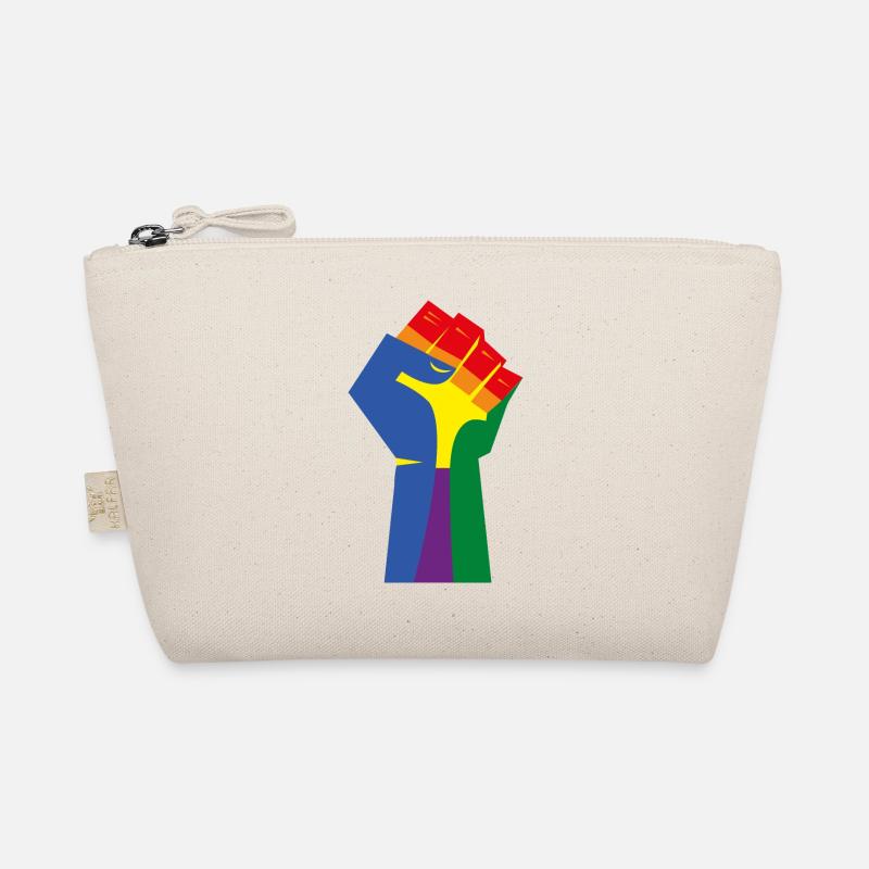 Die erhobene Faust (Regenbogenfarben) Bio-Täschchen