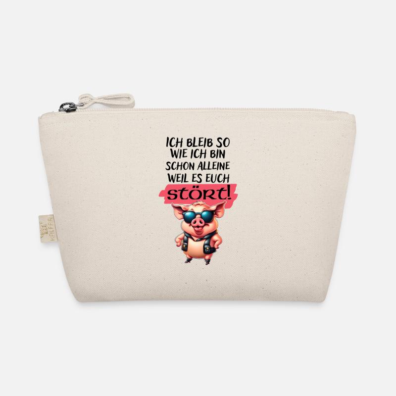 Ich bleib so wie ich bin Spruch-Witziges Statement Bio-Täschchen