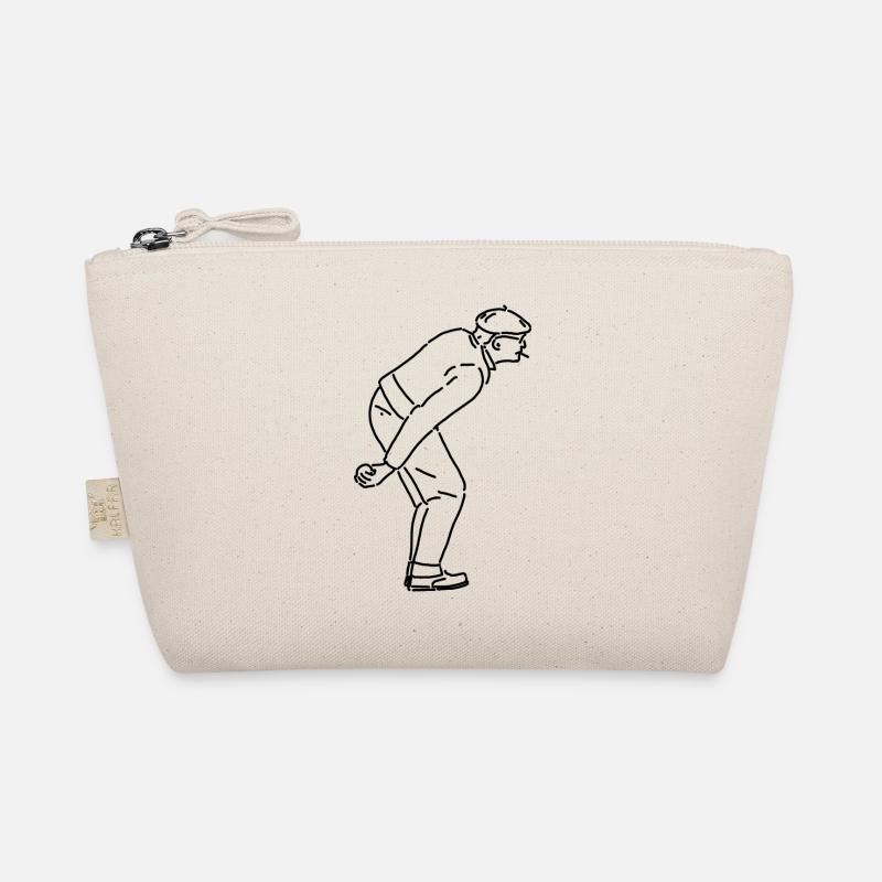 Petanque Player Right-Handed Organic Pouch