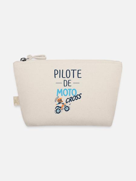 pilote de motocross enfant bébé moto cross - Trousse biologique - nature - Devant