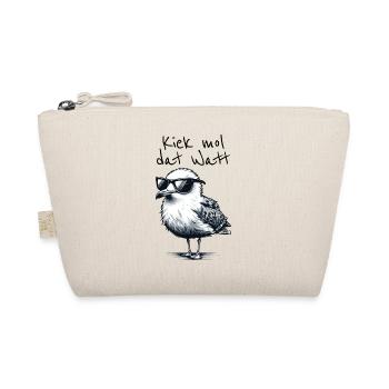 Kiek mol dat Watt Wattwanderer Möwe Spruch - Organic Pouch - nature - Front