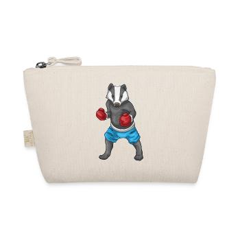 Dachs Boxer Boxhandschuhe Boxen - Bio-Täschchen - Natur - Vorne