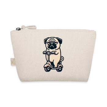 Drôle de carlin sur mobylette chien bizarre qui s’ennuie - Trousse biologique - nature - Devant