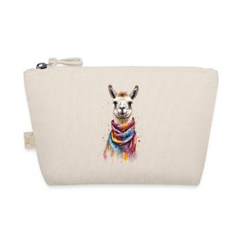 Lama im Schal - Andean Fashionista - Bio-Täschchen - Natur - Vorne