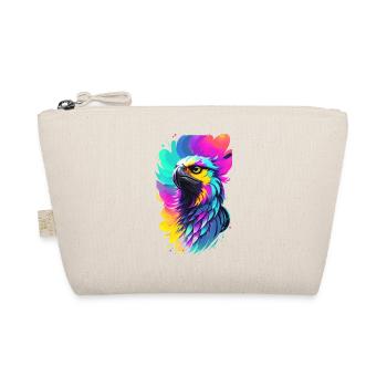 Colorful Eagle in Splash Art Style - Organic Pouch - nature - Front