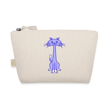 Drôle de chat à long cou regardant joyeux souriant - Trousse biologique - nature - Devant