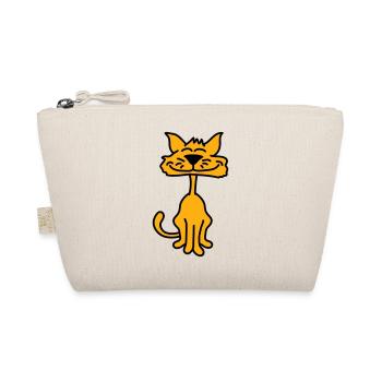 Pretty Cat Looking Happy Cheerful Smiling - Organic Pouch - nature - Front