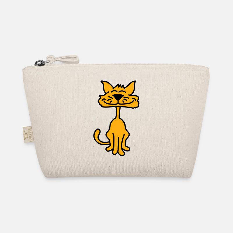 Pretty Cat Looking Happy Cheerful Smiling Organic Pouch