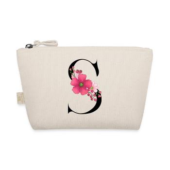 Elegant letter 'S' with flowers - Organic Pouch - nature - Front