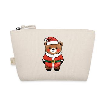 Bär Weihnachten Zeichnung - Bio-Täschchen - Natur - Vorne