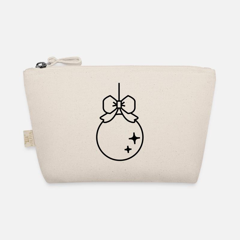 Christmas ribbon ball ornament 2 c1 Organic Pouch